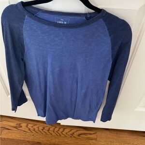 Women's Blue Long Sleeve Top